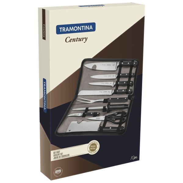Tramontina Century 10-Piece Chef Knife Set – Black