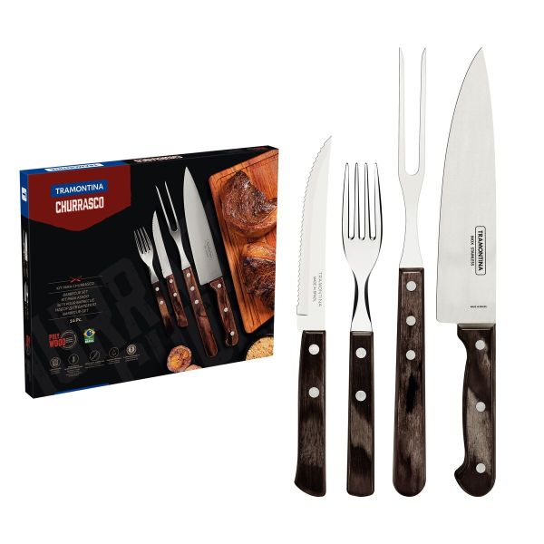 Tramontina Churrasco Polywood 14-Piece BBQ Set