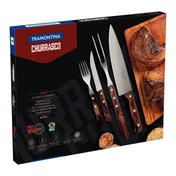 Tramontina Churrasco Polywood 14-Piece BBQ Set
