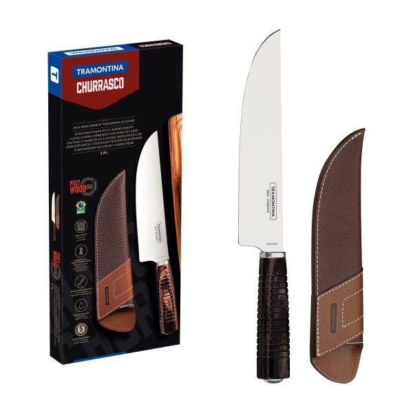 Tramontina Polywood 20cm Meat Knife with Sheath