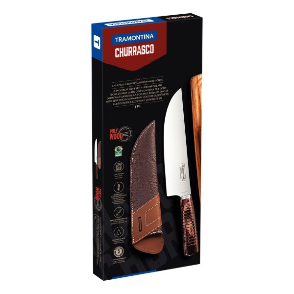 Tramontina Polywood 20cm Meat Knife with Sheath