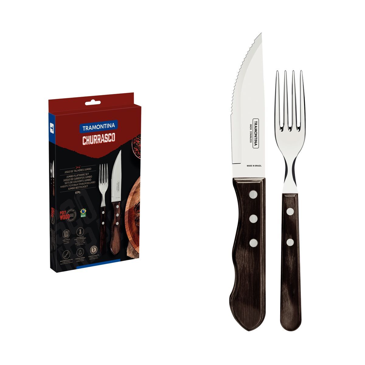 Tramontina Churrasco Polywood BBQ Tool Set