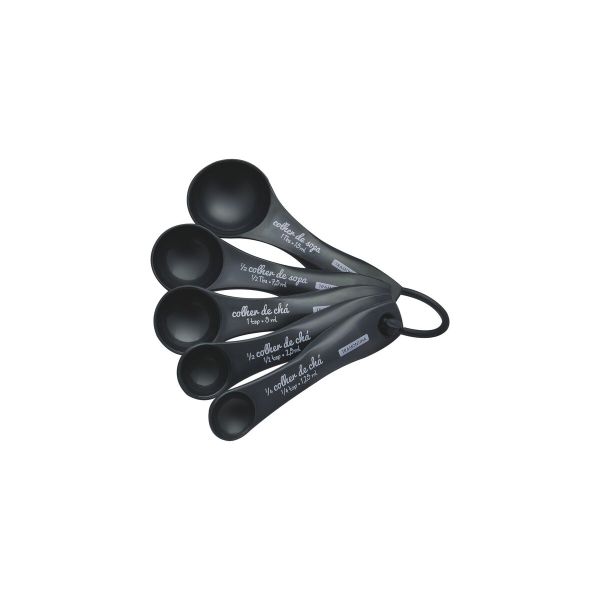 Tramontina Utilita 5-Piece Measuring Spoons Set – Black