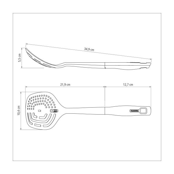Tramontina Verano 35cm Slotted Spoon – Gray