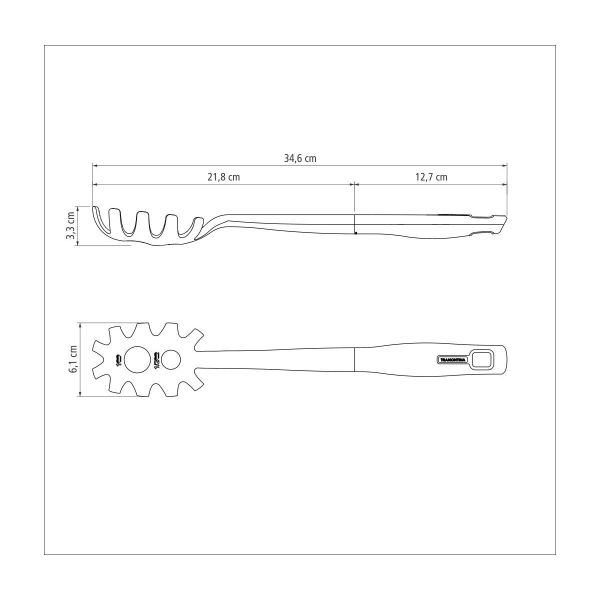Tramontina Verano 34.5cm Pasta Spoon – Gray