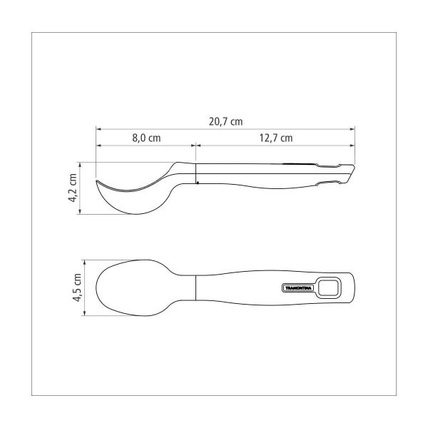 Tramontina Verano 21cm Ice Cream Scoop – Gray
