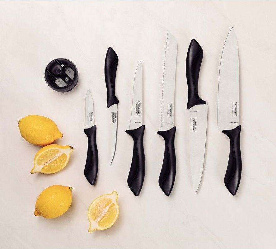 Tramontina Affilata 7-Piece Knife Set – Black