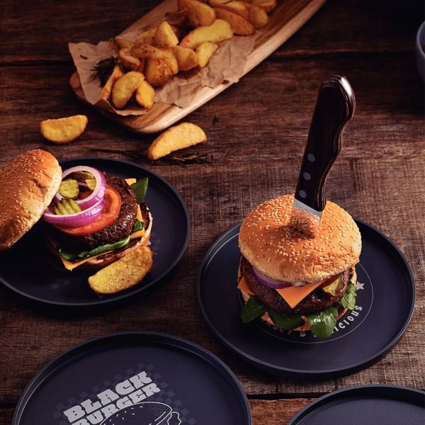 Tramontina 20cm Burger Plate – Dark Gray