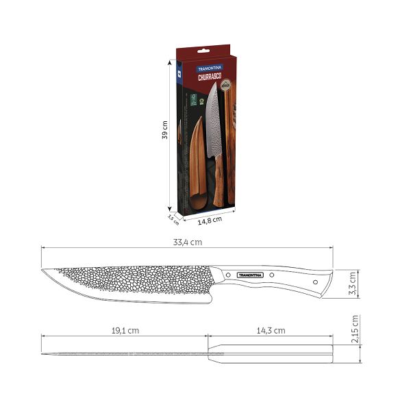 Tramontina Churrasco Nomade 33cm Meat Knife with Cover