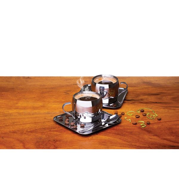 Tramontina 6-Piece Stainless Steel Coffee Cups Set