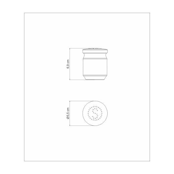 Tramontina Utilita 7 cm Stainless Steel Salt Shaker
