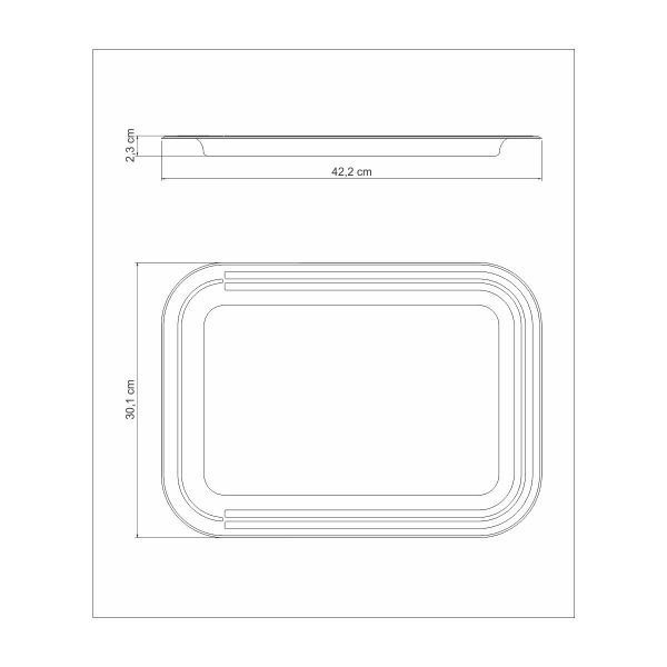 Tramontina Ciclo 42×30cm Rectangular Stainless Steel Tray