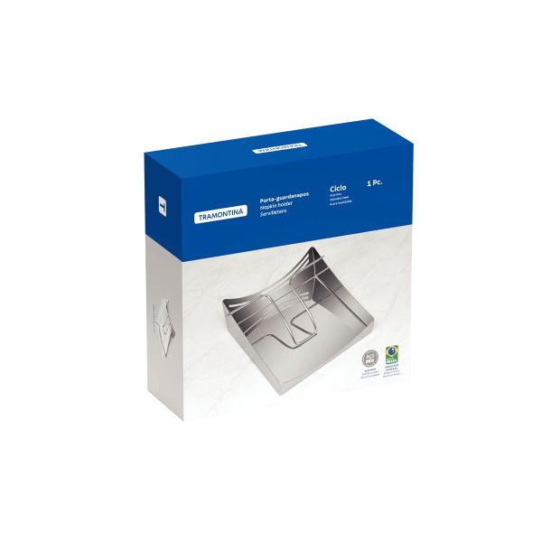 Tramontina Ciclo 19×19cm Stainless Steel Napkin Holder