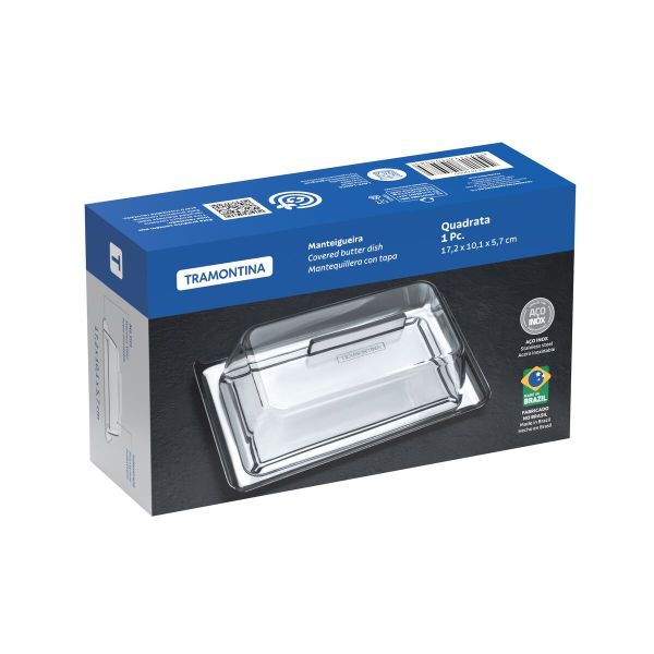 Tramontina Quadrata 17cm Stainless Steel Butter Dish