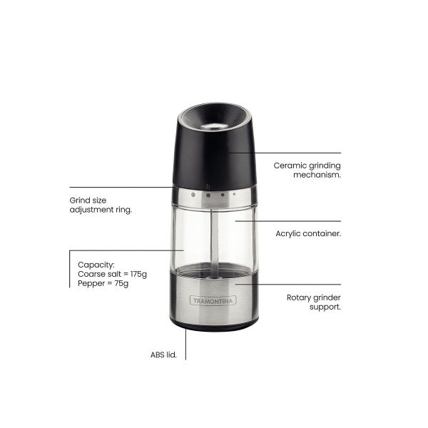 Tramontina Realce 14×6cm Salt & Pepper Grinder