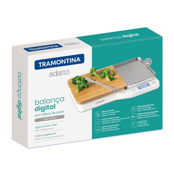 Tramontina Adatto Digital Kitchen Scale with Cutting Board