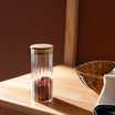 Lunel Cylinder Glass Spice Jar With Optics- 360ml - Madame Coco JO