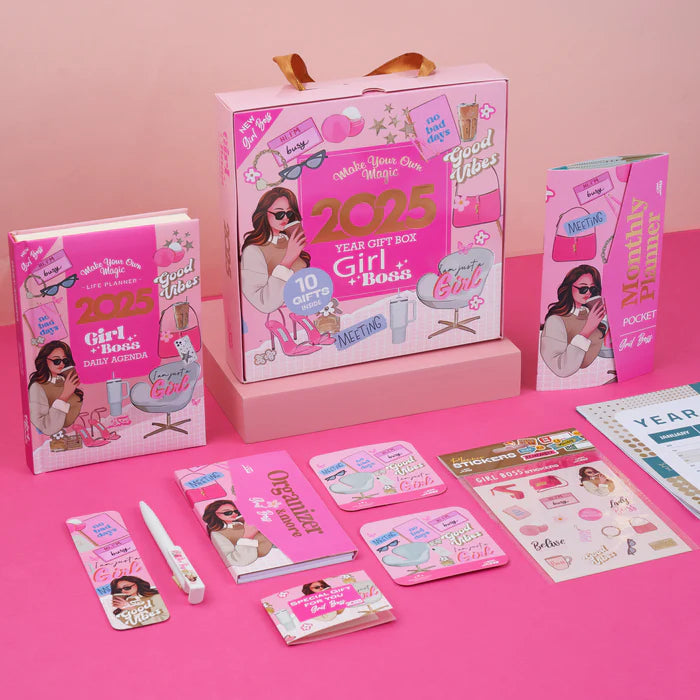 Mofkera Agenda Gift Set 2025 - Girl boss