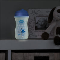 Chicco Glowing Cup 14M+ Leak-Proof & Keeps Drinks Warm - Light Blue