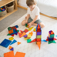 TileTek Magnetic Tiles Building Set, 110 Pieces, Ages 3+