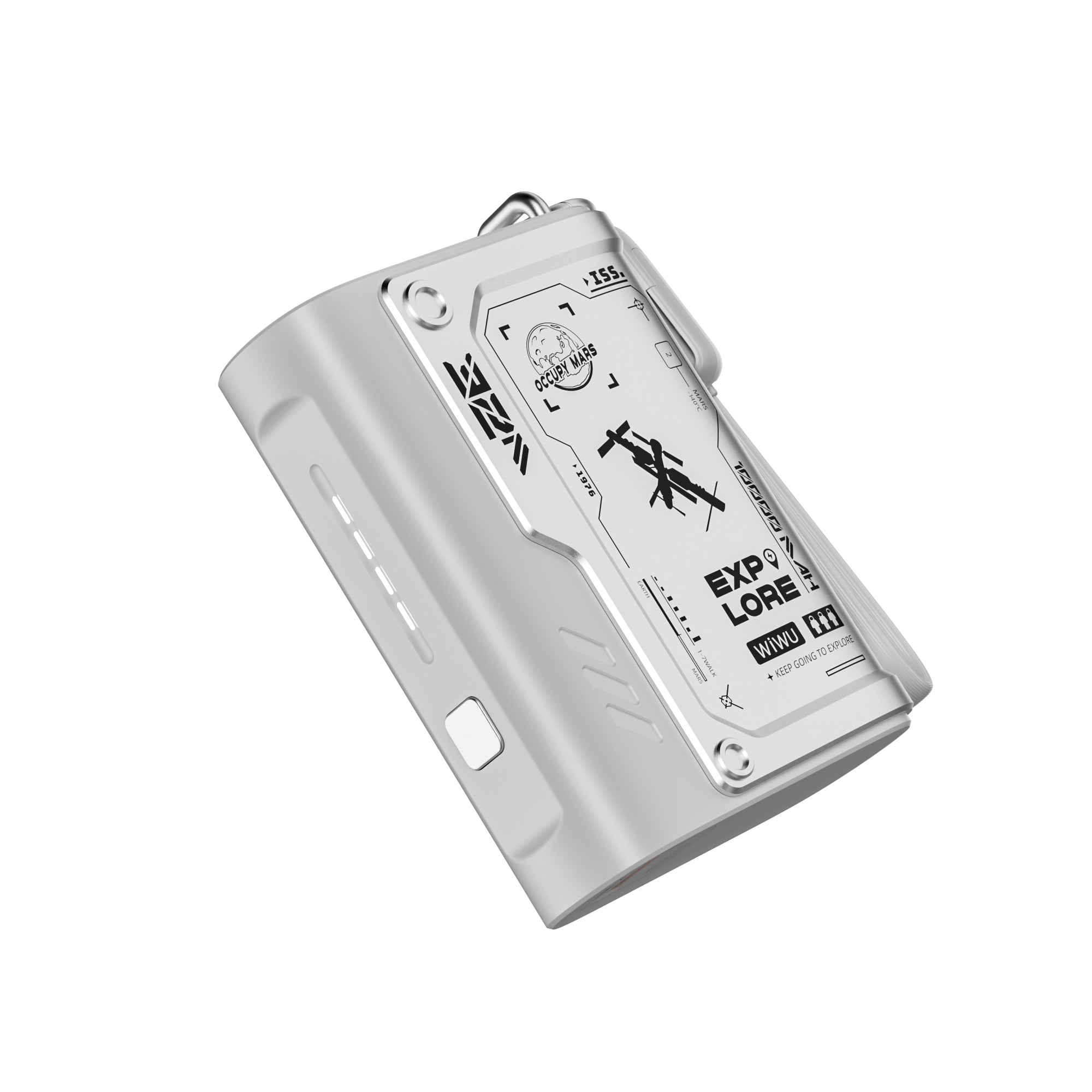 WIWU Shield Power Bank Wi P026 10000mA Compact Design & Fast Charging - Silver