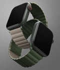 UNIQ Revix Reversible Magnetic Apple Watch Strap 49/45/44/42mm - Pine (Green/Taupe)