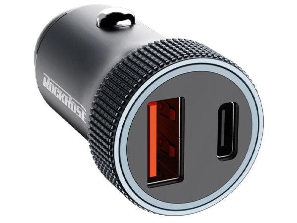 RockRose Ranger PQ GT 30W PD & QC 3.0 Car Charger - Grey