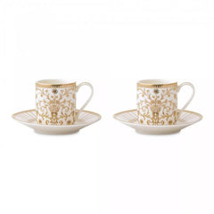 Pozzi Milano Golden Coffee Cup Set 4 pcs 80 ml