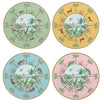 Easy Life Paradise Sauvage 4-Piece Dessert Plate Set – Multicolored
