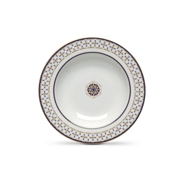 Easy Life Charles Soup Bowl 21.5cm – Blue & Gold