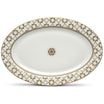 Easy Life Deco Serving Plate 36×24.5cm – Gold & White