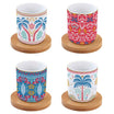 طقم فناجين قهوة 8 قطع 110 مل من Easy Life Tropical Groovy
