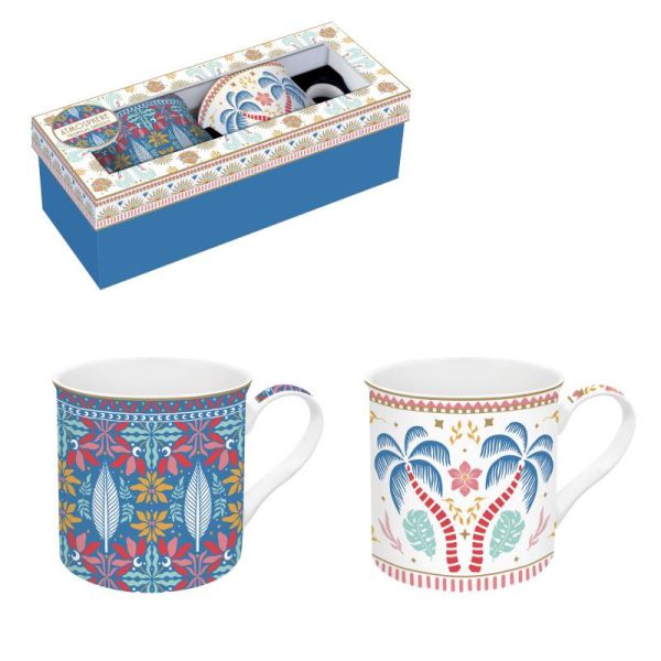 طقم كوبين 300 مل من Easy Life Tropical Groovy - ألوان متعددة