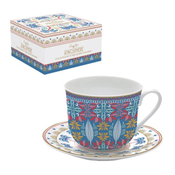 طقم فنجان شاي قطعتين 400 مل من Easy Life Tropical Groovy