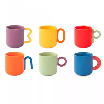 Easy Life Creative Coffee Cup Set 6pcs 100ml – Multi Colors