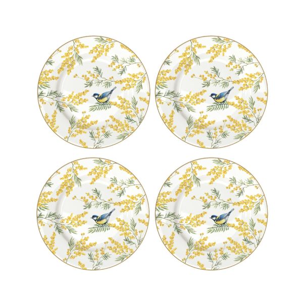 طقم 4 أطباق حلويات 19 سم من Easy Life Mimosa - ألوان متعددة