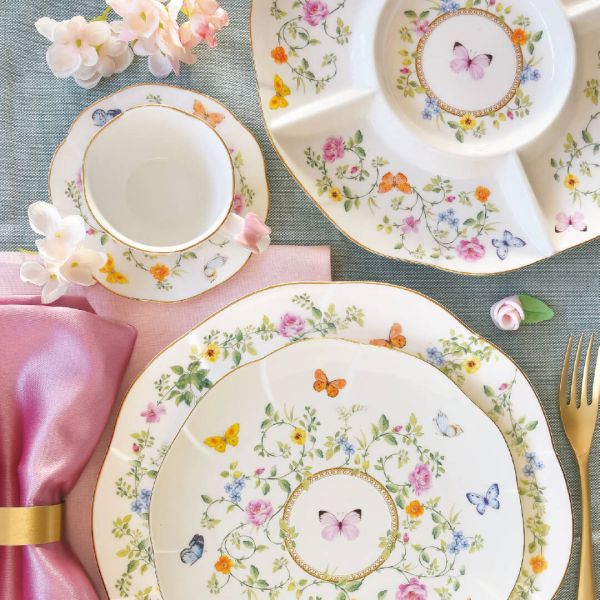 طقم فناجين قهوة 4 قطع 120 مل من Easy Life Dancing Butterflies