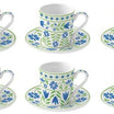 Easy Life Flowers Garden 12-Piece Coffee Cups Set – Elegant