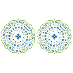 زبدية 23 سم من Easy Life Flowers Garden - أزرق وأخضر