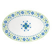 طبق تقديم 35×23 سم من Easy Life Flowers Garden - أزرق وأخضر