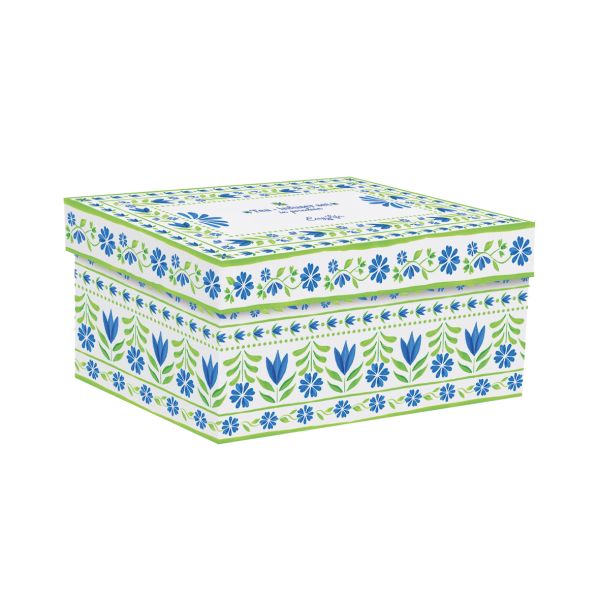 طقم شاي من Easy Life Flowers Garden - أزرق وأخضر