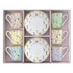 طقم فناجين قهوة 12 قطعة 100 مل Easy Life Meadow Flowers
