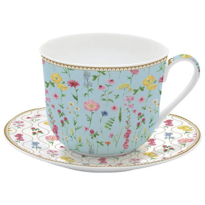 Easy Life Meadow Flowers 2pcs Tea Cup Set 400ml