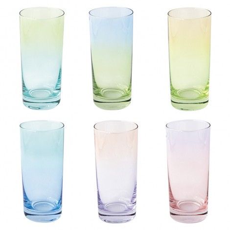 Easy Life Rainbow 6pcs Glasses 430ml – Multi Colors