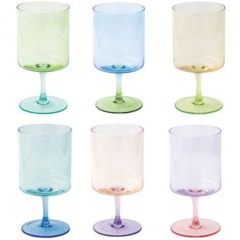 Easy Life Rainbow 6pcs Glasses 360ml – Multi Colors