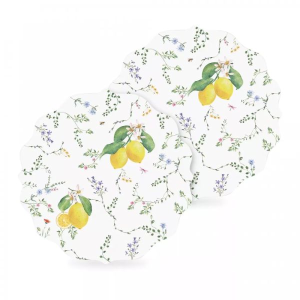 Easy Life Fleurs et Citrons Dish Mat Set 2pcs 34.5cm