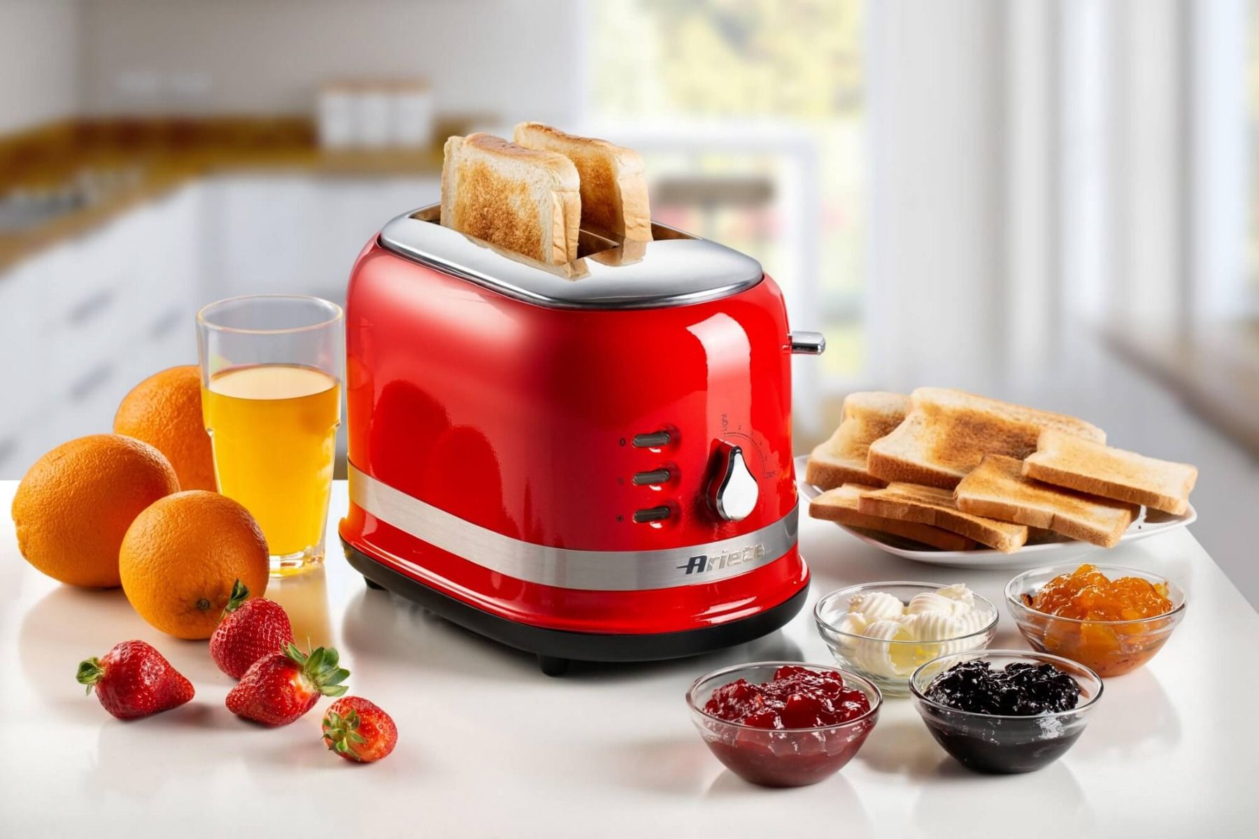 Ariete Moderna 2-Slice Toaster – Red, Stylish & Easy Use