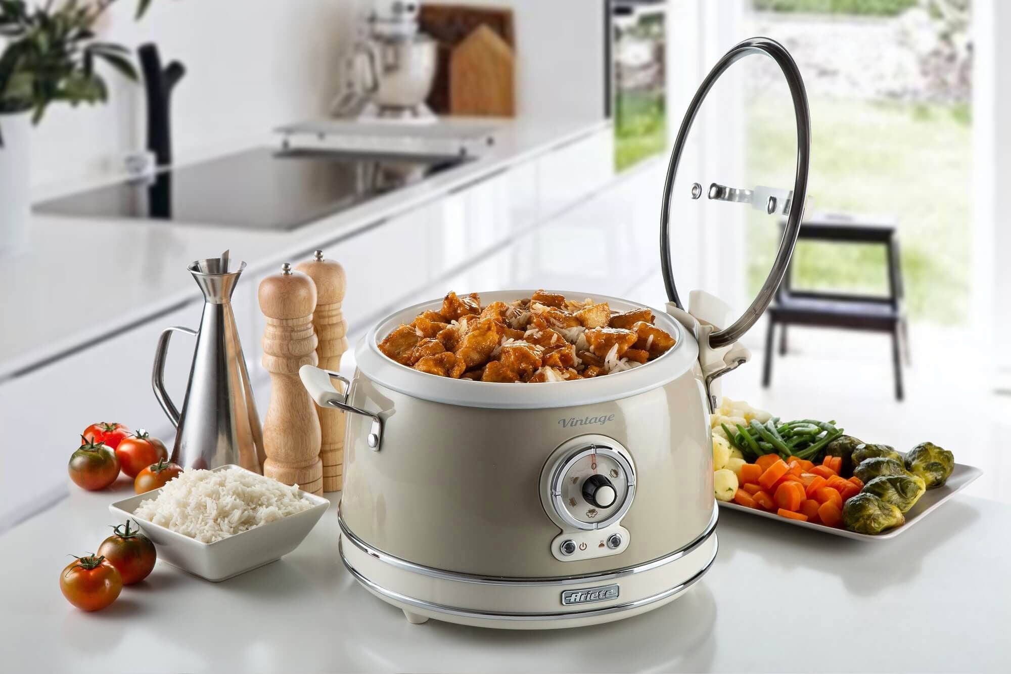 Ariete Vintage Multi-Function Rice/Slow Cooker – Beige