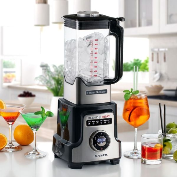 خلاط Ariete Blendy Pro مع تدفئة طعام 2 لتر - فضي