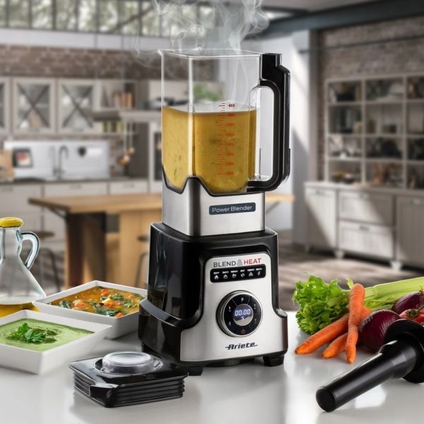 خلاط Ariete Blendy Pro مع تدفئة طعام 2 لتر - فضي